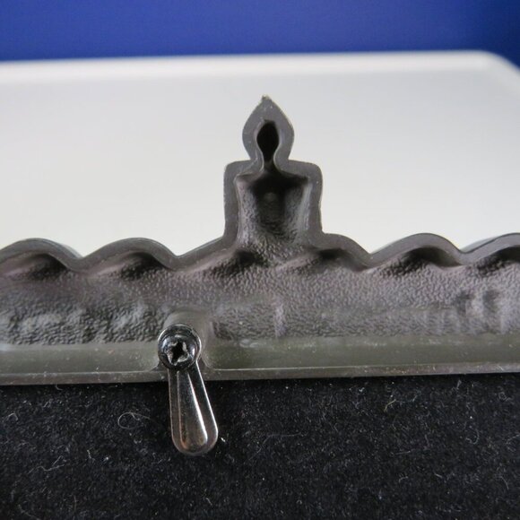 Happy Birthday Metal Picture Frame Brushed Aluminum with Felted Back 5 1/2 x 6" - Picture 2 of 8